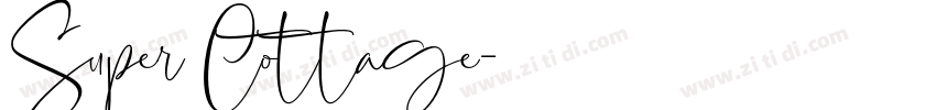 Super Cottage字体转换